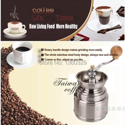 New Arrival Stainless Steel Fresh Coffee Grinder Salt and Pepper Mill Herb Spice Chili Beans Weed Grinder Machine