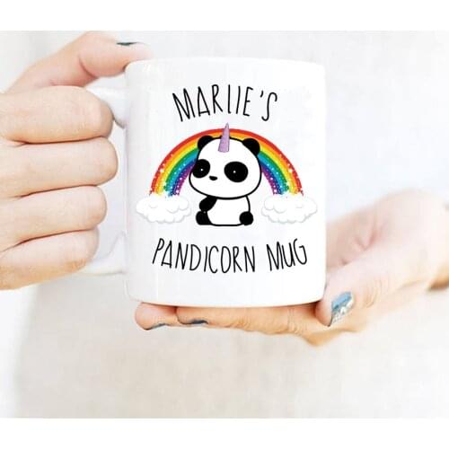 Cartoon unicorn panda Mug Creative 350ml coffee Mugs moring milk tea mug cup