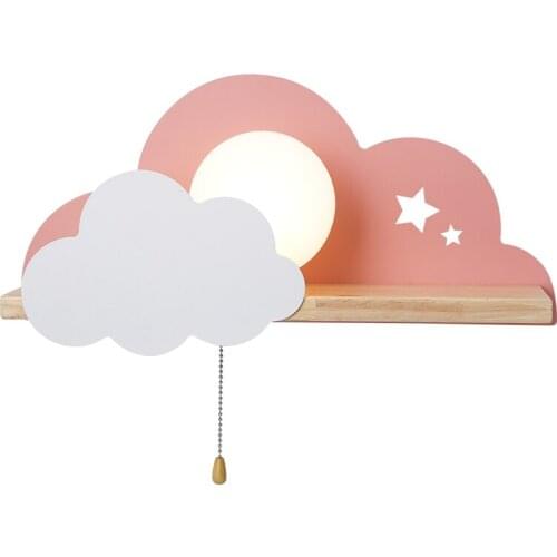 Macaron LED Glass Wall Lamps Beside Bedroom Light Fixtures Modern Children Room Cloud Wall Lamp Stairs Wall Light Sconces