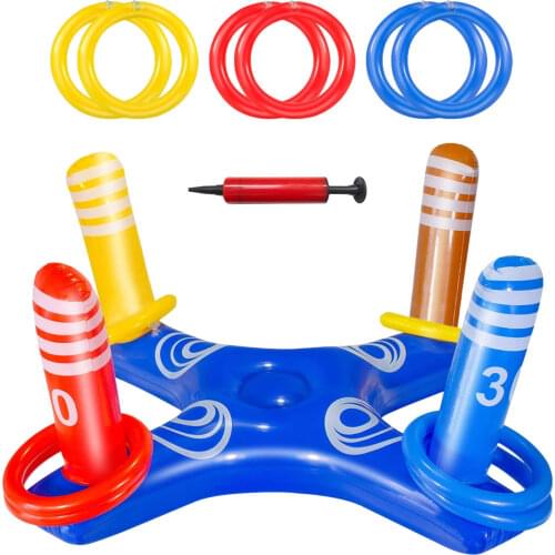 Inflatable Cross Ring Toss Water Toy Cross-Ring Throw Pool Game Inflatable Ring Toys Summer Water Swimming Pool Floating Ring