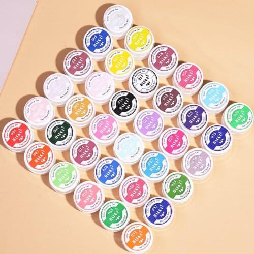 Nail art 36 colors UV phototherapy glue color glue solid color solid color sequins glitter gel painted glue nail polish glue set