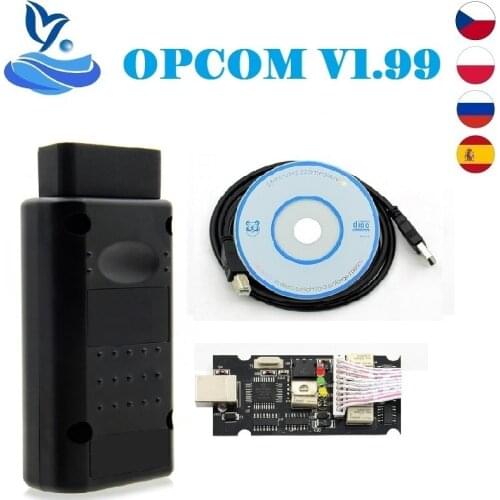 Newest Opel OP-COM V1.99 CANBUS Code Reader OPCOM 2018 For Opel OP COM OPCOM 1.99 OP COM Professional Diagnosis