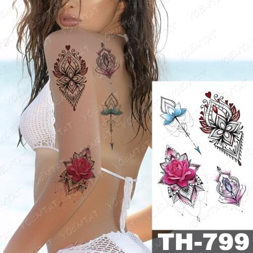 Waterproof Temporary Tattoo Sticker Old School Dragon Fire Hell Flash Tattoos Demon Sword Tato Body Art Arm Fake Tatoo Women Men