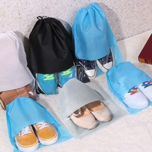 Useful Translucent Storage Bag Travel Dust-proof Bags Shoe Cute Drawstring Storage Wash Rinse Beauty Set Storage
