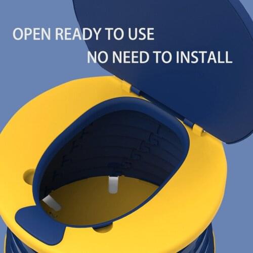 Portable toilet seat, childrens toilet, baby training foldable toilet seat indoor and outdoor travel potty with suitcase