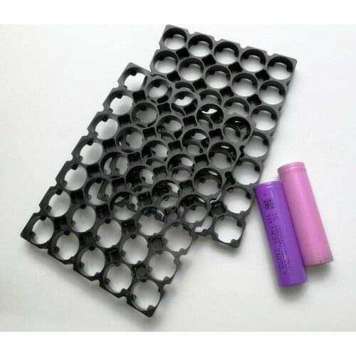 300pcs/lot MasterFire 5*7 18650 Batteries Spacer Radiating Holder Bracket Black Plastic Battery Storage Box Holder Brackets