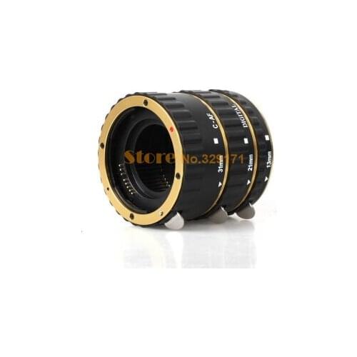 SHOWSHOOT Gold Auto Focus Macro Extension Tube for CANON EOS EF EF-S 700D 7D 6D 5D III