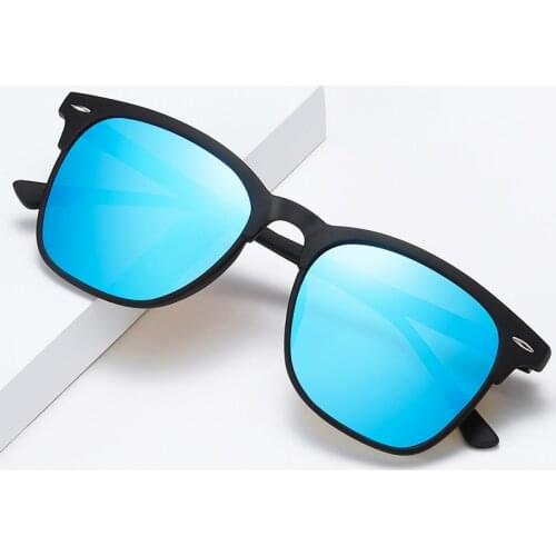 LUOMON Men Women Polarized Sunglasses Mirror Driving Browline Shades UV400 Summer Eyewear LM3323