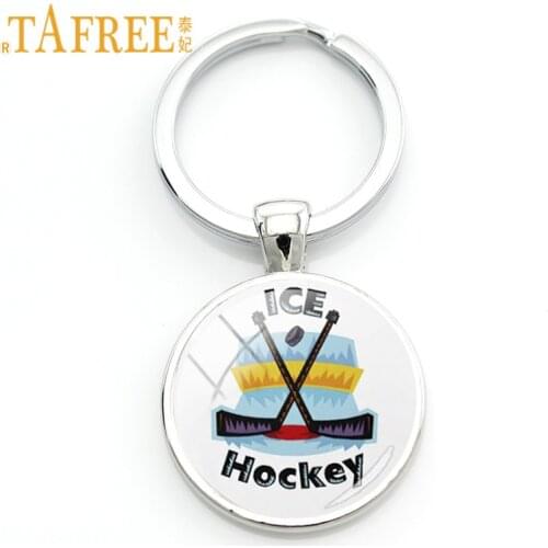 TAFREE High Quality Ice Hockey Stick Keychain Key Ring Hockey Lovers Fans Key Chain Casual/Sporty Jewelry HY18