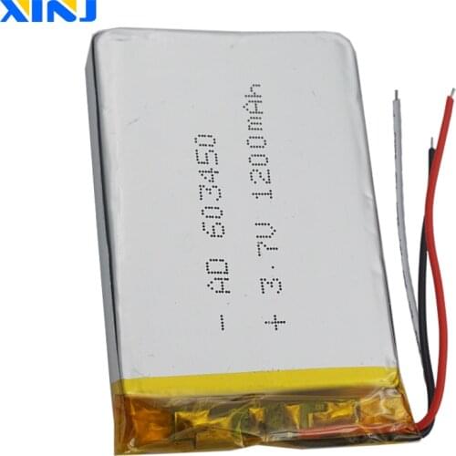 XINJ 3.7V 1200mAh 3wires for thermistor Li Polymer li-po Battery 603450 For GPS Music player E-book PAD MID Portable Tablet PC
