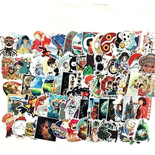 TD ZW 100Pcs Funny Spirited Away Stickers Waterproof Decal Laptop Motorcycle Luggage Snowboard Fridge Phone Car Sticker