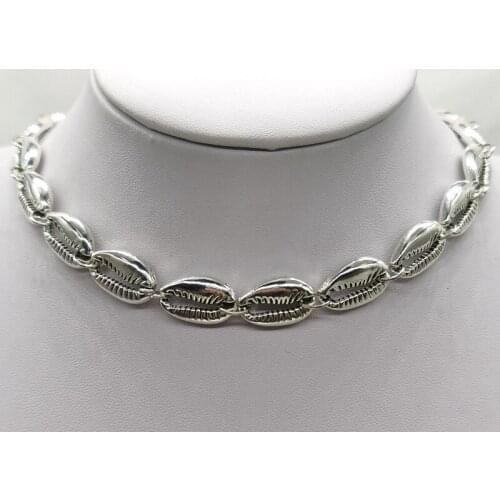 Bohemia Vintage Shell Rope Chain Necklace Women Beach Sea Shell Necklace Chain Jewelry Party Gift Wholesale