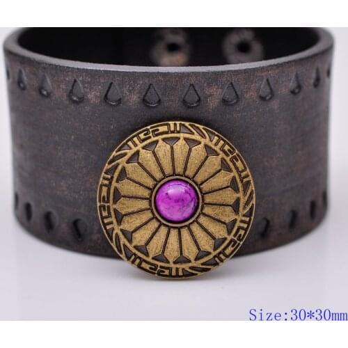 10pc 30X30mm Western PURPLE Turquoise Floral Cowboy Arts Craft Saddles Repair Conchos