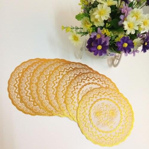 3pcs PVC Non-slip Insulation Coaster Pads Table Bowl Mats Home Christmas Wedding Decor Heat Resistant Placemat For Dining Table