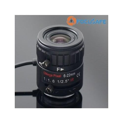 Focusafe 5Megapixel 6-22mm Auto Iris CCTV LENS with 1/2.5" Auto Iris Lens CS Mount for Security IP Camera