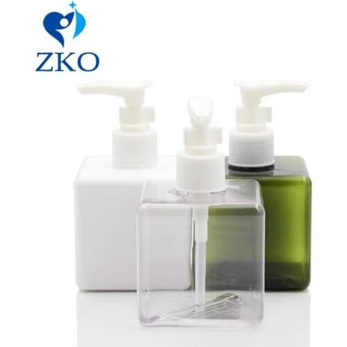 5pcs/lot 250ml PETG Pressed Clamp Square Bottle Lotion Pump Shampoo Free Shipping Refillable Empty Cosmetic Scattered Bottling