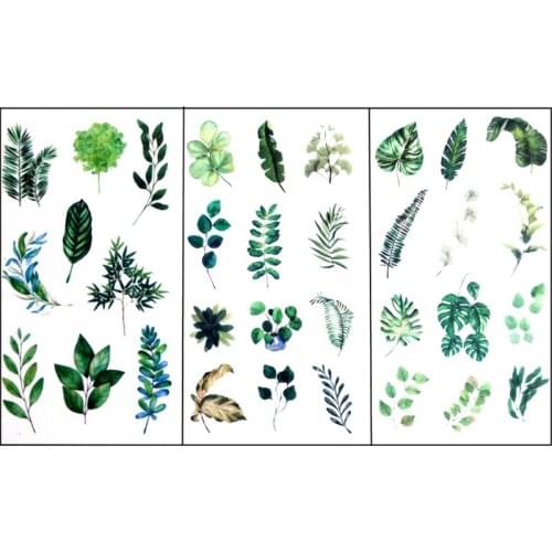 6Pcs Leaves Resin Sticker Epoxy Resin Mold Frame Fillers Material Jewelry Making R58E