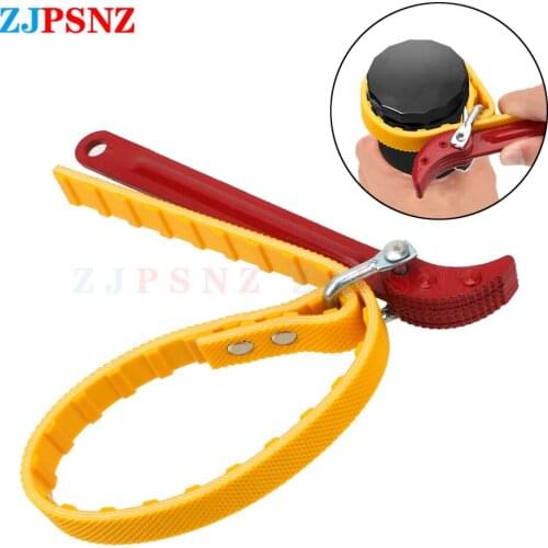 8/12 inch Belt Wrench Oil Filter Puller Strap Spanner Chain Oil Filter Wrench Adjustable Opener Cartridge Disassembly Tools
