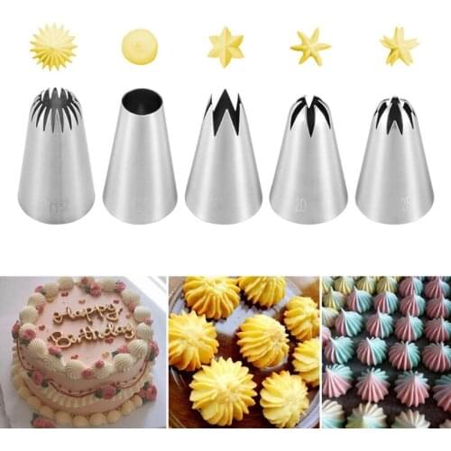 9pcs Cake Decorating Kits Cake Icing Tips Nozzles Pastry Bags Coupler Cleaning Brush Baking Tool DIY