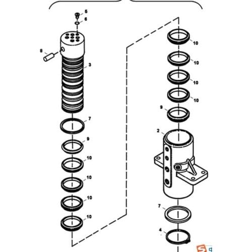 Free shipping for Bob cat mx337 / mx341 center joint oil seal oil distribution cup oil seal assembly 6669591