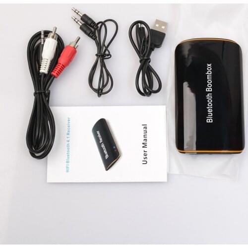 Wireless Bluetooth4.1+EDR mini Bluetooth Receiver Audio Music Box 3.5mm RCA to Hifi Speaker Car AUX Audio System Devices PC SP02