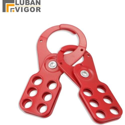 Safety Lockout Hasps-Six-hole Steel Hasp Locks,diameter 25mm,Industrial safety locks