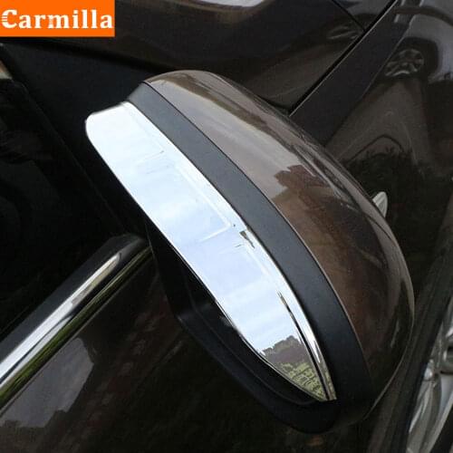 Carmilla 2Pcs/Set ABS Chrome Rain Visor for Kia Sportage 3 R 2011 2012 2013 2014 2015 Rearview Mirror Cover Trim Accessories