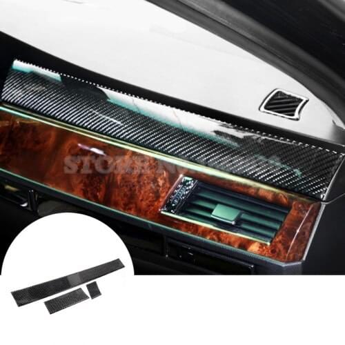 Carbon Fiber Center Console Moulding Trim Cover For BMW 5 Series E60 2005-2010 3pcs Car accesories interior Car decoration