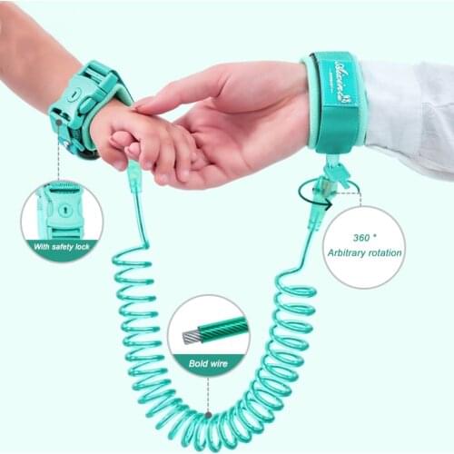 360 Degree Infant Baby Seat Selt Selt Child Anti-lost Wrist Child Safety Wrist Chain Lead Rope 1.5 / 2.5M