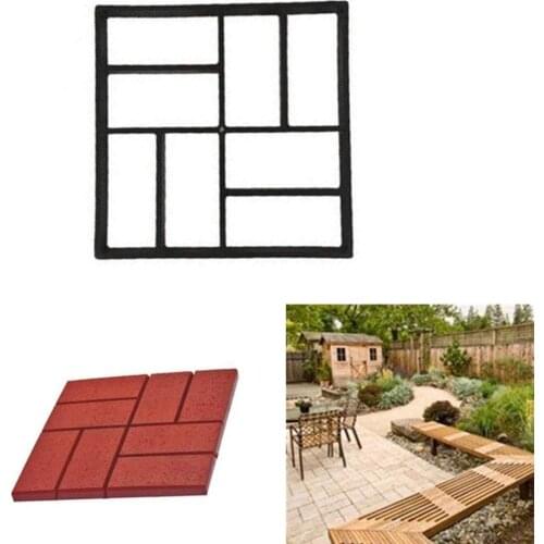 Home Garden Concrete Slabs Path Walk Maker Mould Path Maker Mold Reusable Concrete Cement Stone Design Paver Walk Moulds