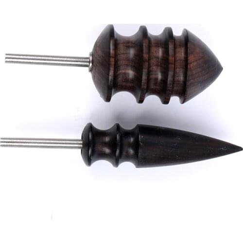 Leather Edge Electric Polishing Slicker Flat/Pointed Head Sandalwood Leathers Craft DIY Tools Tip Burnisher Wood Craft Tool