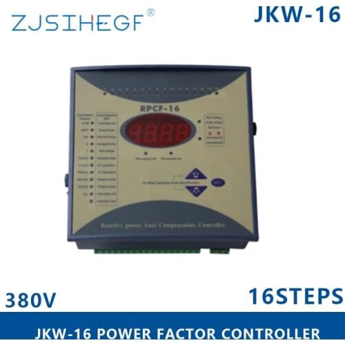 JKW-16 RPCF-16 380V 4/6/8/10/12/16 Steps Reactive Power Factor Controller Automatic Compensation for electrical meter
