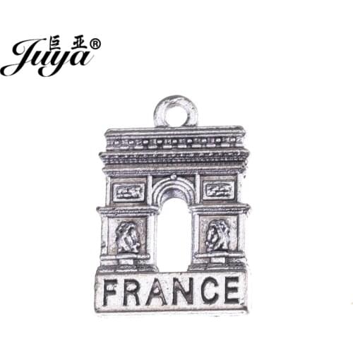 JUYA FRANCE Arc De Triomphe Jewelry Handmade Accessories 25x17mm 5pcs Ancient Necklace DIY Making Pendant Charms AO0460