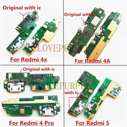 1pcs Original Dock Connector USB Charging Board Charger Port Flex Cable for Xiaomi Redmi 4A 4X 4 6 Pro 5 Plus 6A Note 5 5A 3 S2