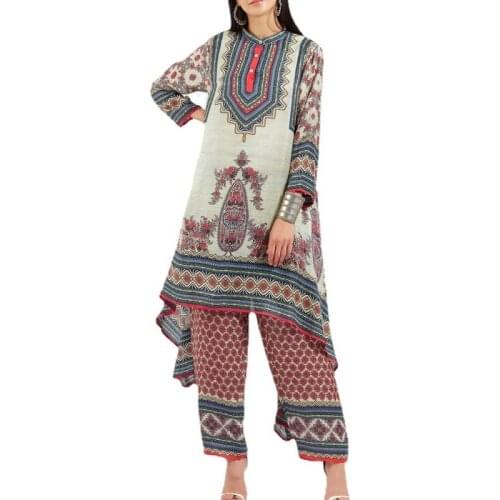 Sexy O-Neck Long Sleeve Shirt Woman African Clothes 2021 Fashion African Dashiki Print Tops Party African Dresses For Women