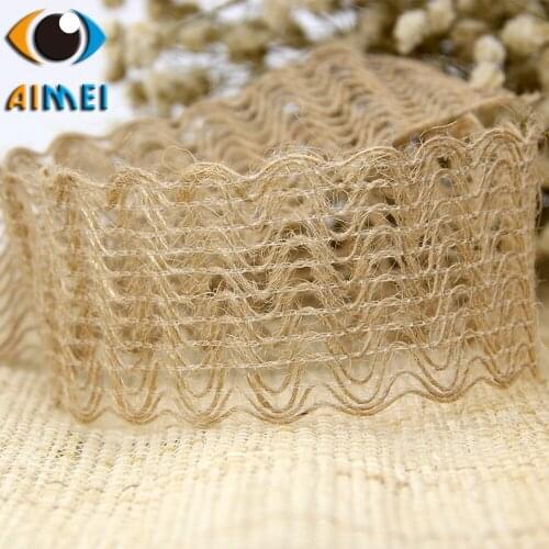 Factory Direct 50 Meters Handmade Lace Lace Ramie Lace Curly Lace Christmas Craft Decorations