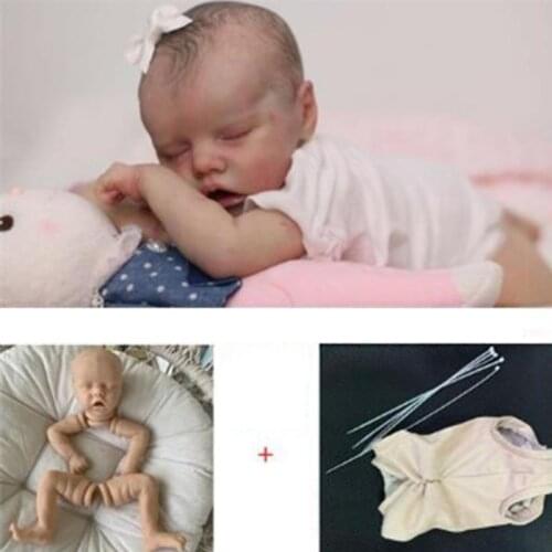 K1KC Realistic Clear Baby Girl/Boy Doll Lifelike Reborn Washable Handcraft Interactive DIY Doll Kits Collections for Girls