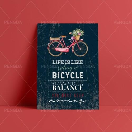 Pink Bicycle Colorful Flowers Home Decoration Hd Prints Painting Pictures Wall Art Modular Canvas Modern Poster For Living Room
