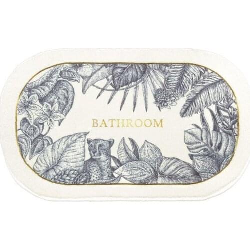 Thick Useful Absorbent Flannel Bathroom Rug Washable Bath Mat Easy to Care for Indoor