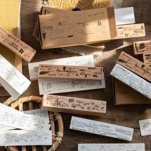 Vintage Fragment Collage Decoration Stamp Wooden Rubber Stamps For Scrapbooking Stationery DIY Craft Standard Stamp