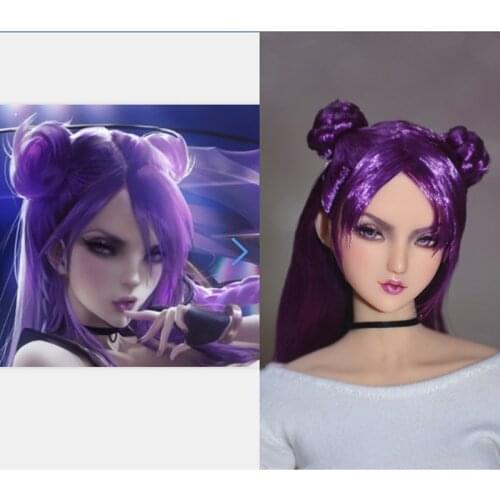 1/6 Female Soldier Head Sculpture KDA KaiSa-Game Character Head Sculpture 12 inch female doll available