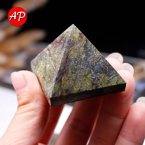 1pc Natural Quartz Dragon Blood Stone Crystal Pyramid Healing Stone Anima Point Home Decor Crafts Of Gem Stone Study Ornaments