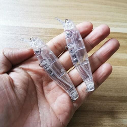 200pcs 10g/8.8cm Blank Hard Lures Unpainted Fishing Baits Crankbait Wobblers Freshwater Fish Lure