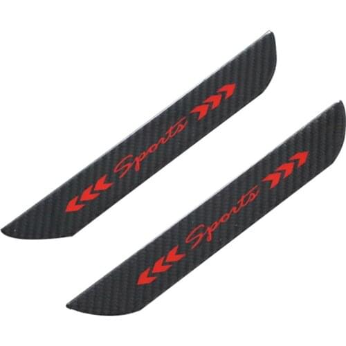 25.5cm x3.8cm Real Carbon Fiber Car Rear Door Welcome Plate Sill Scuff Cover Panel Sticker 1 Pair