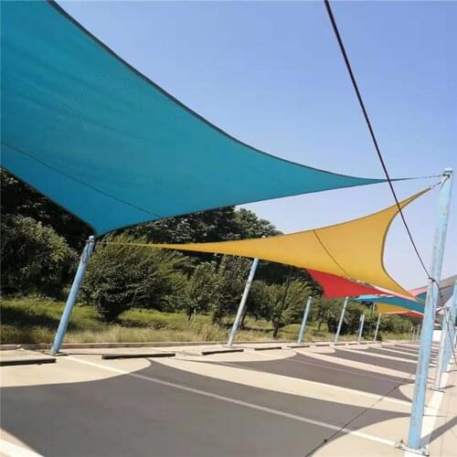 3.6x3.6x3.6M Polyester Trilateral Anti-ultraviolet Outdoor Waterproof Sunshade Sail For Garden Swimming Pool Sunscreen