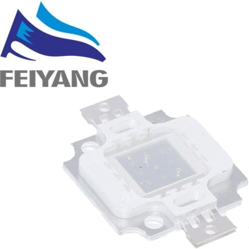 50PCS 10W white/warm white/Red/green/blue/yellow Led chip 10w Lamp beads 10W led Integrated High power 10w led 12V 900MA