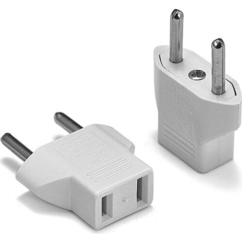 500pcs EU European Electric Plug Adapter Japan American CN US To EU Travel Adapter Power Charger Socket AC Converter Outlet