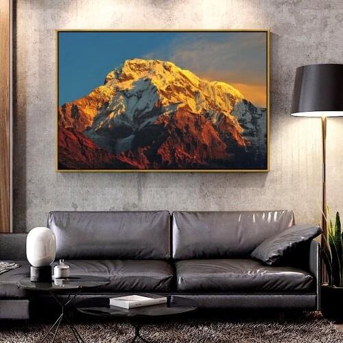 Artcozy Oil Canvas Painting golden yellow hill For Home Decoration Wall Art