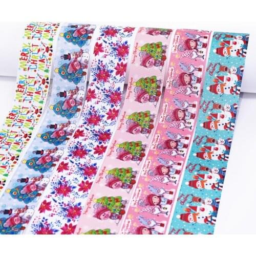 Free shipping 50 yard cartoon printed grosgrain ribbon 30915