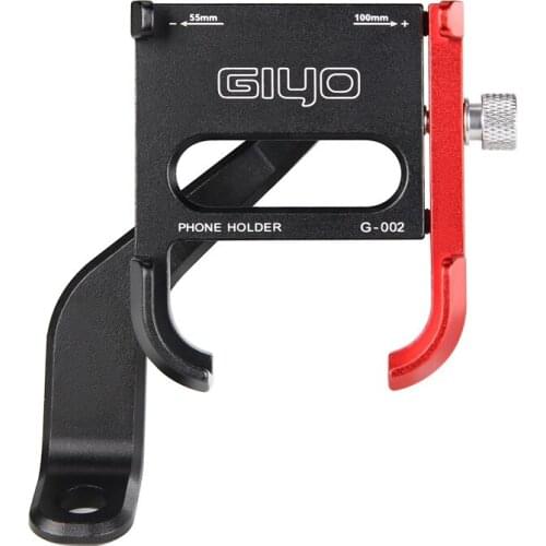 GIYO Aluminum Alloy G-002 360 Degree Adjustable Motorcycle Scooter Handlebar Mobile Phone Holder Cellphone Mount
